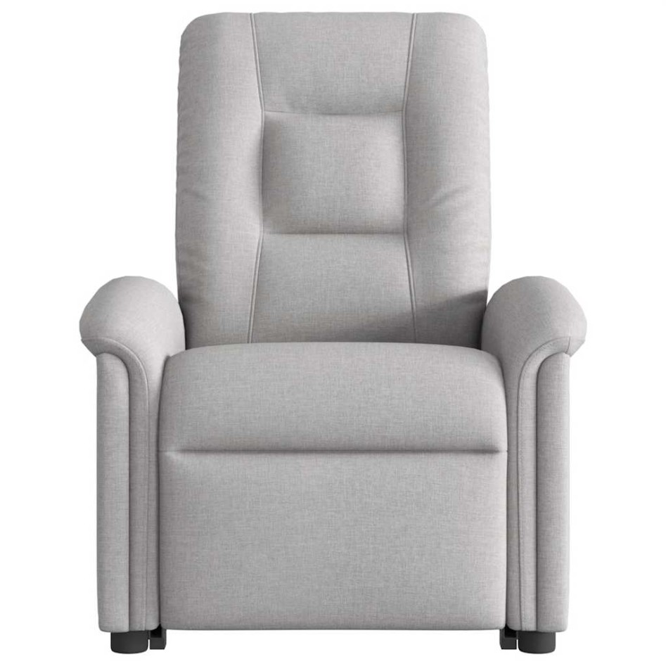 Sillón de masaje eléctrico reclinable elevable tela gris