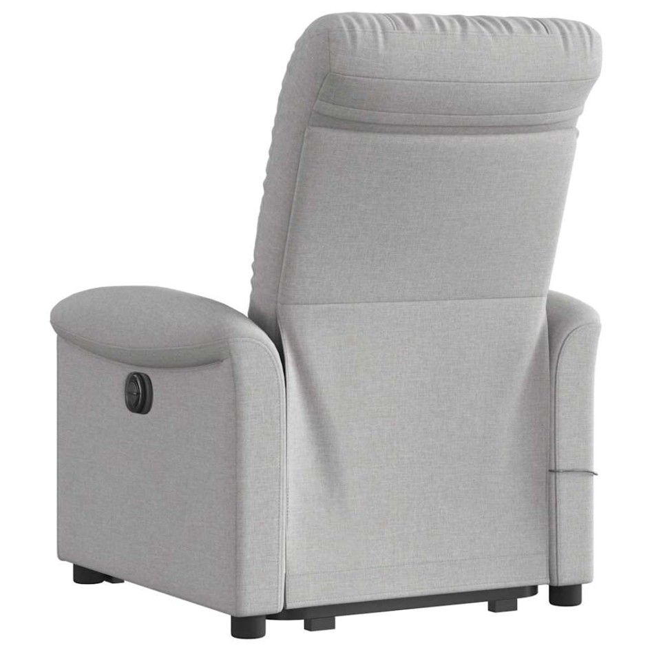 Sillón de masaje eléctrico reclinable elevable tela gris