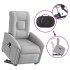 Sillón de masaje eléctrico reclinable elevable tela gris