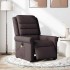 Sillón reclinable de masaje eléctrico tela marrón