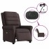 Sillón reclinable de masaje eléctrico tela marrón