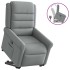 Sillón reclinable elevable de tela gris