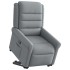 Sillón reclinable elevable de tela gris