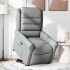 Sillón reclinable elevable de tela gris