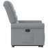 Sillón reclinable elevable de tela gris