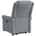 Sillón reclinable elevable de tela gris