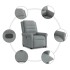 Sillón reclinable elevable de tela gris