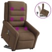 Silla de masaje reclinable de pie de tela marrón