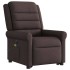 Sillón masaje eléctrico reclinable elevable tela marrón