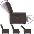 Sillón masaje eléctrico reclinable elevable tela marrón