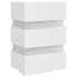 Mesita de noche LED madera ingeniería blanco brillo 45x35x67