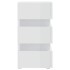 Mesita de noche LED madera ingeniería blanco brillo 45x35x67