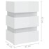 Mesita de noche LED madera ingeniería blanco brillo 45x35x67