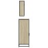 Set de muebles de baño 3 pzas madera contrachapada roble