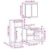 Set de muebles de baño 3 pzas madera contrachapada roble