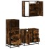 Set de muebles baño 3 pzas madera contrachapada roble