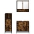 Set de muebles baño 3 pzas madera contrachapada roble
