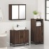 Set de muebles baño 3 pzas madera contrachapada roble