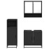 Juego de muebles de baño 3 pzas madera contrachapada