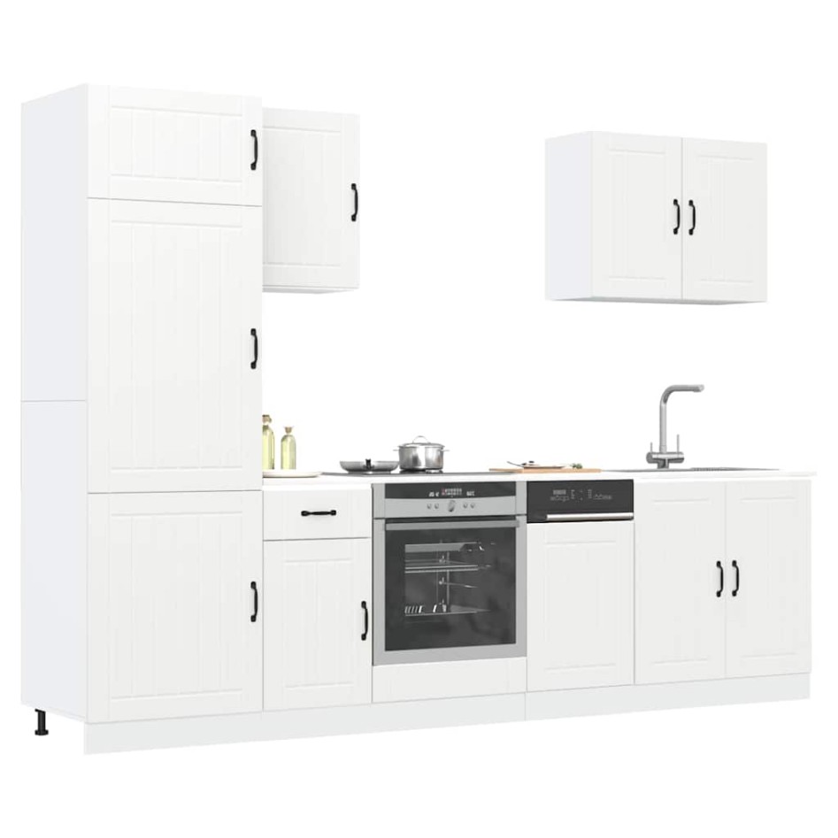 Mueble de cocina Kalmar blanco 7 piezas madera