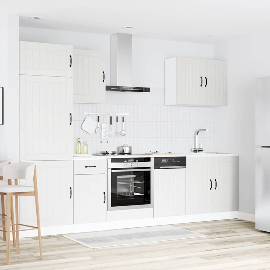 Mueble de cocina Kalmar blanco 7 piezas madera