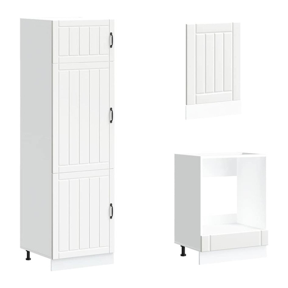 Mueble de cocina Kalmar blanco 7 piezas madera