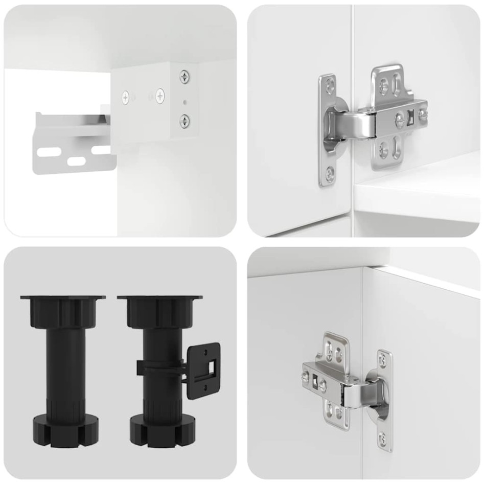 Mueble de cocina Kalmar blanco 7 piezas madera