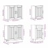 Mueble de cocina Kalmar blanco 7 piezas madera