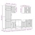 Mueble de cocina Kalmar blanco 7 piezas madera