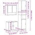 Set de muebles baño 3 pzas madera contrachapada roble