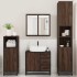 Set de muebles baño 4 pzas madera contrachapada roble