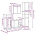 Set de muebles baño 4 pzas madera contrachapada roble