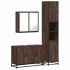 Set de muebles baño 3 pzas madera contrachapada roble