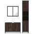 Set de muebles baño 3 pzas madera contrachapada roble