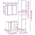 Set de muebles de baño 3 pzas madera contrachapada gris