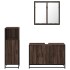 Set de muebles baño 3 pzas madera contrachapada roble