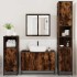Set de muebles baño 4 pzas madera contrachapada roble