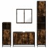 Set de muebles baño 4 pzas madera contrachapada roble