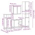 Set de muebles baño 4 pzas madera contrachapada roble