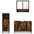 Set de muebles baño 3 pzas madera contrachapada roble
