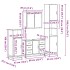 Set de muebles baño 4 pzas madera contrachapada roble