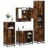 Set de muebles baño 4 pzas madera contrachapada roble