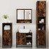 Set de muebles baño 4 pzas madera contrachapada roble