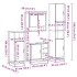 Set de muebles baño 4 pzas madera contrachapada roble