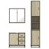 Set de muebles de baño 3 pzas madera contrachapada roble