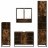 Set de muebles baño 4 pzas madera contrachapada roble