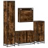 Set de muebles baño 4 pzas madera contrachapada roble