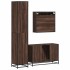Set de muebles baño 3 pzas madera contrachapada roble