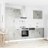 Mueble cocina Kalmar gris hormigón 7 pzas madera