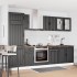 Mueble de cocina Kalmar negra 8 piezas madera